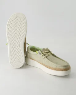 Lily linen moss Slipper in Grün