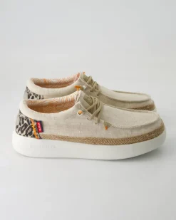 Lily linen sand Slipper in Beige