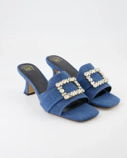 Lucia-536 Pantoletten in Blau