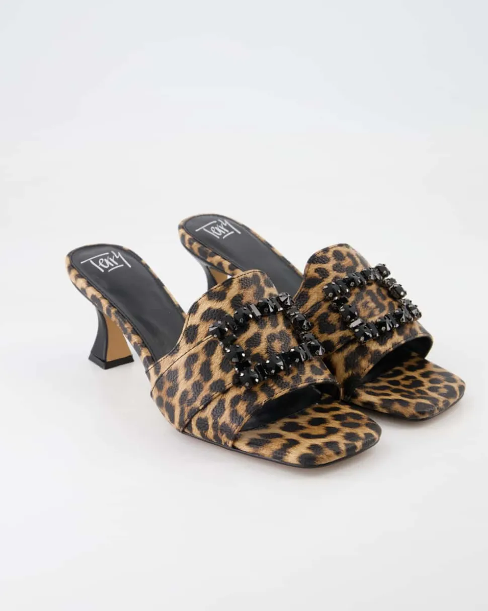 Lucia-536 Pantoletten in Braun