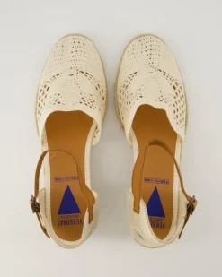 Malena Crochet Espadrilles in Beige