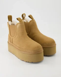 Neumel Platform Chelsea Winterstiefel in Beige