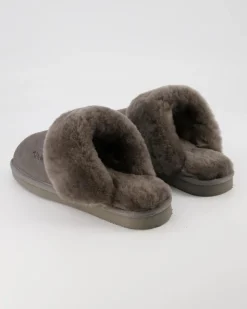 Pantoffel Komfort Da. Hausschuhe in Grau