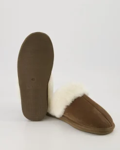 Pantoffel Komfort Hausschuhe in Braun