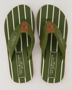 Patch Hilfiger Beach Sandal Zehentrenner in Grün