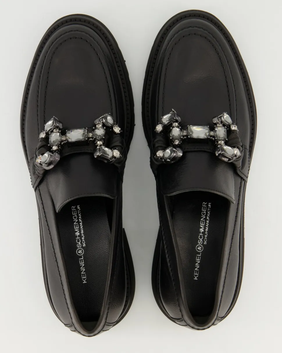 Print Slipper in Schwarz