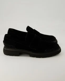 Print Slipper in Schwarz