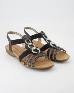 R3605-02 Sandalen in Schwarz