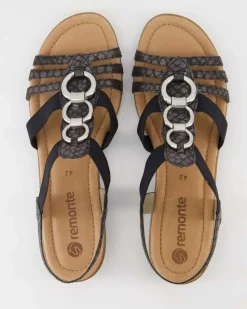 R3605-02 Sandalen in Schwarz
