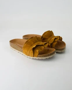 Rocio Serraje Volante Pantoletten in Braun