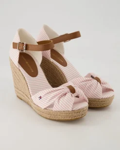 Seersucker High Wedges in Rosa