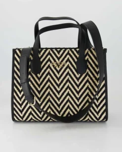 Silvana 2 Compartment Tote Handtasche in Schwarz