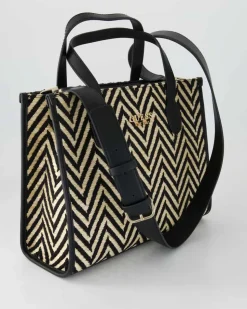 Silvana 2 Compartment Tote Handtasche in Schwarz