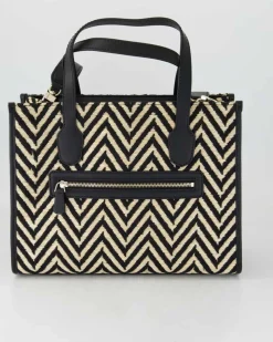 Silvana 2 Compartment Tote Handtasche in Schwarz