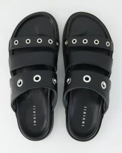 Tilda Leather Pantoletten in Schwarz