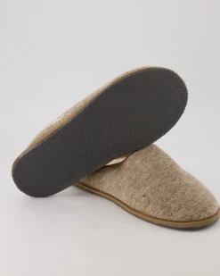 Trendy Filz Hausschuhe in Beige