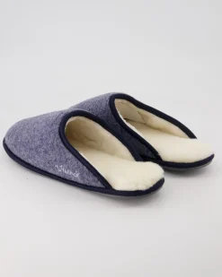 Trendy Filz Hausschuhe in Blau