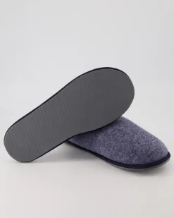 Trendy Filz Hausschuhe in Blau
