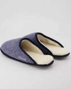 Trendy Filz Hausschuhe in Blau