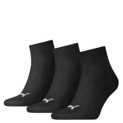 UNISEX QUARTER PLAIN 3P Socken in Schwarz