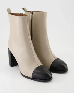 Vitello Tortora / Mousse Nero Stiefeletten in Beige