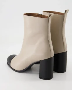 Vitello Tortora / Mousse Nero Stiefeletten in Beige