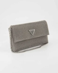 Zalina Flap Clutch Umhängetasche in Silber