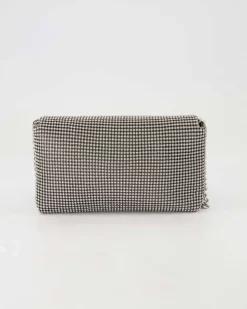 Zalina Flap Clutch Umhängetasche in Silber