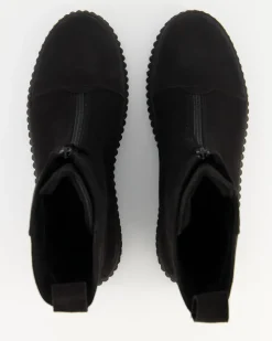 Zipper Bootie Stiefeletten in Schwarz