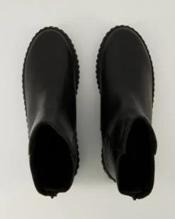 Zipper Bootie Stiefeletten in Schwarz